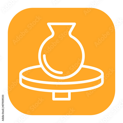 Pottery Wheel icon vector image. Can be used for Crafting.
