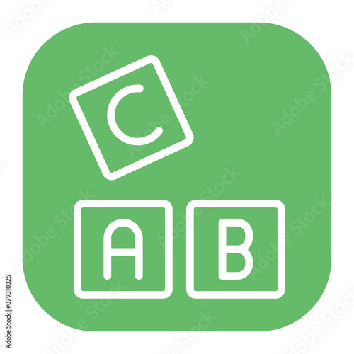 ABC Blocks icon vector image. Can be used for Raising Children.