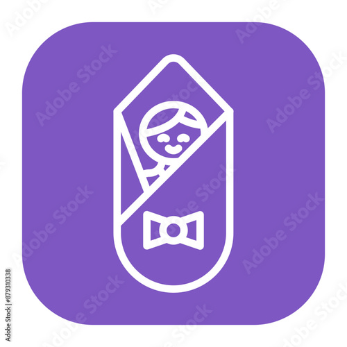Baby Blanket icon vector image. Can be used for Raising Children.