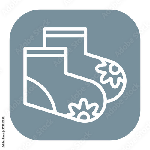 Baby Socks icon vector image. Can be used for Raising Children.
