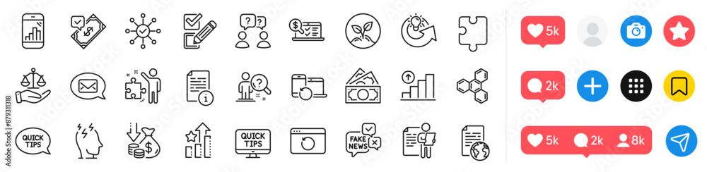 Ranking stars, Online accounting and Web tutorials line icons pack. Social media icons. Manual, Checkbox, Graph phone web icon. Fake news, Messenger, Stress pictogram. Vector Ranking stars, Online accounting and Web tutorials line icons pack. Social media icons. Manual, Checkbox, Graph phone web icon. Fake news, Messenger, Stress pictogram. Vector