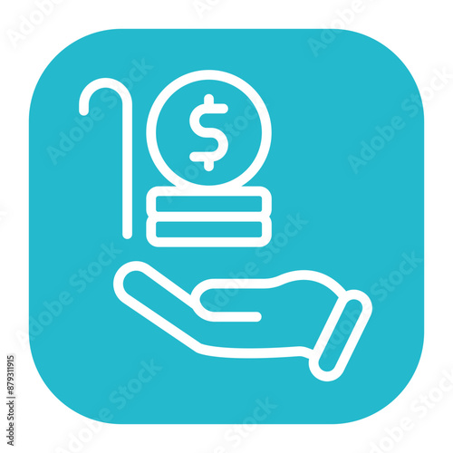 Retirement Fund icon vector image. Can be used for Retirement.
