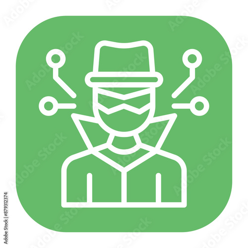 Cyber inspector icon vector image. Can be used for Information Security.