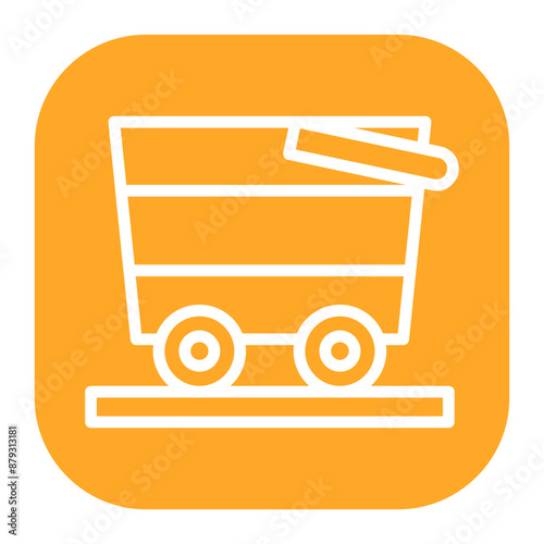 Ore Cart icon vector image. Can be used for Mining And Crafting.