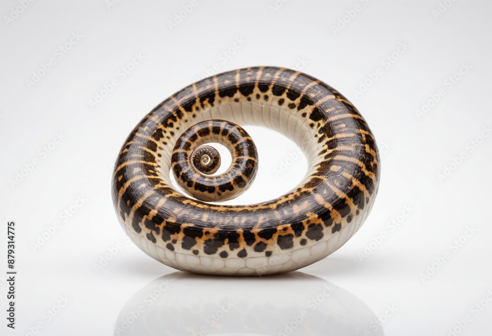 Snake, isolated on a white background in commercial photography Snake, isolated on a white background in commercial photography
