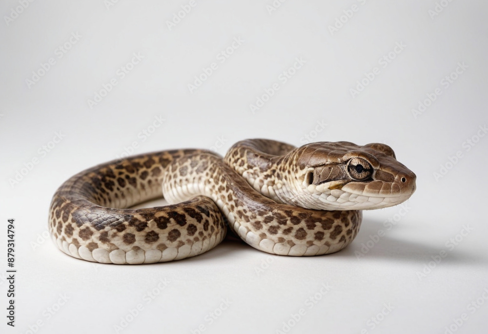 Snake, isolated on a white background in commercial photography Snake, isolated on a white background in commercial photography