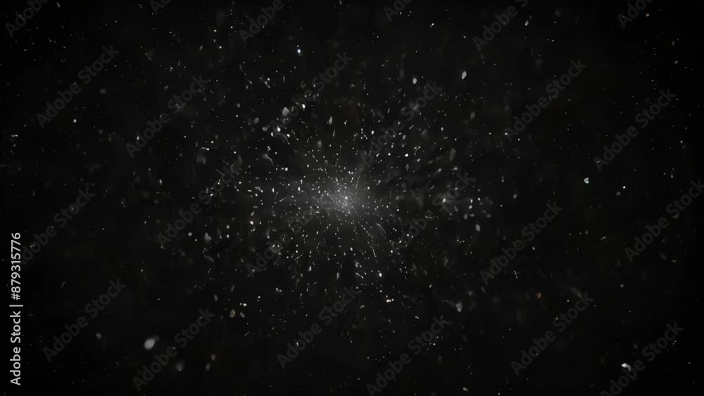 Seamless loop white twinkle dust particle on black backdrop Seamless loop white twinkle dust particle on black backdrop