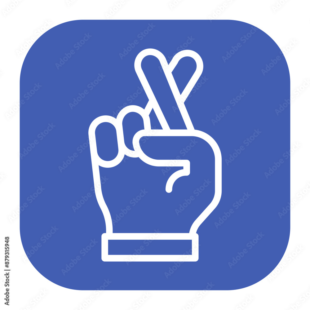 Anniversary Crossed Fingers icon vector image. Can be used for Anniversary. Anniversary Crossed Fingers icon vector image. Can be used for Anniversary.