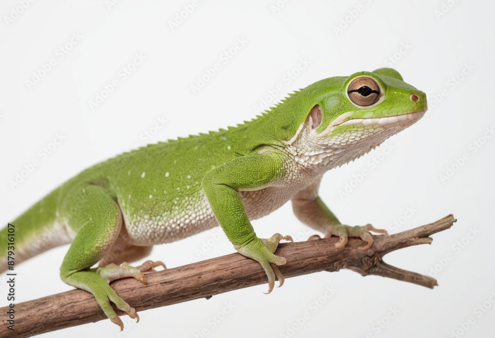 Gecko, isolated on a white background in commercial photography Gecko, isolated on a white background in commercial photography