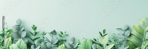 Wallpaper Mural Vibrant Green Doodle Plants - Concept of Renewable Energy Innovation in 3D Illustration Torontodigital.ca