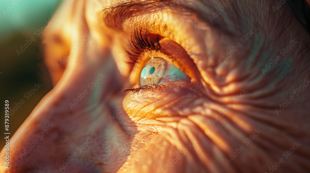 Close up of a 70 year old lady's eye Close up of a 70 year old lady's eye