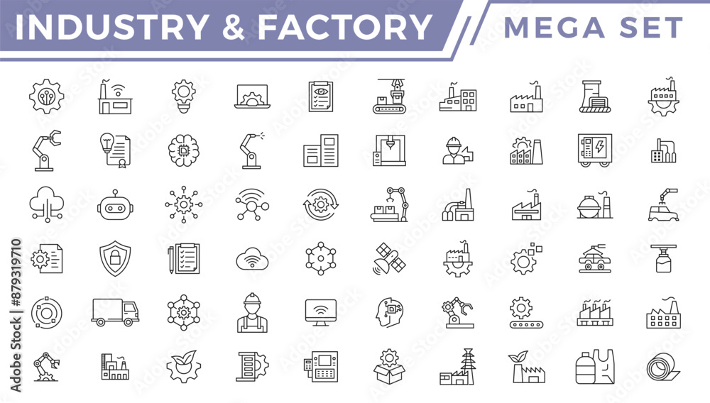 Industry & Factory icon set. Container, crane, machine, monitor, barrel, generator, truck, danger, energy, security helmet, conveyor belt siren vector icon Industry & Factory icon set. Container, crane, machine, monitor, barrel, generator, truck, danger, energy, security helmet, conveyor belt siren vector icon