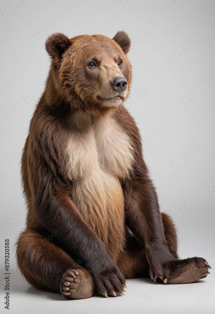 Obraz premium Bear, isolated on a white background in commercial photography