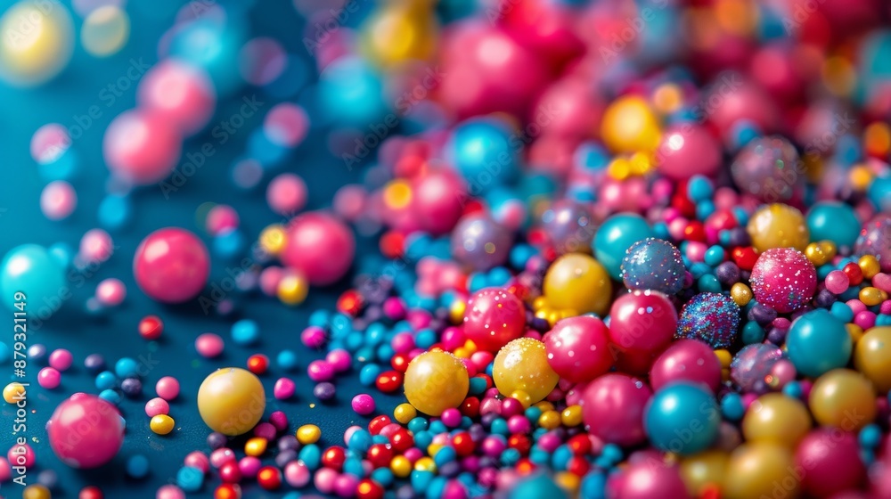 Close-up of colorful candy sprinkles Close-up of colorful candy sprinkles