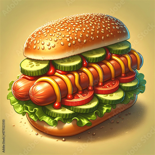 맛있는 핫도그, 맛있는 버거( burger), 햄버거