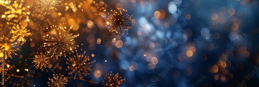 Beautiful abstract background for banner, poster, or many more. Abstract background new year. Blue and gold fireworks and celebrating holiday. Beautiful abstract background for banner, poster, or many more. Abstract background new year. Blue and gold fireworks and celebrating holiday.