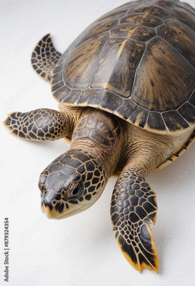 Obraz premium Sea turtle, isolated on a white background in commercial photography