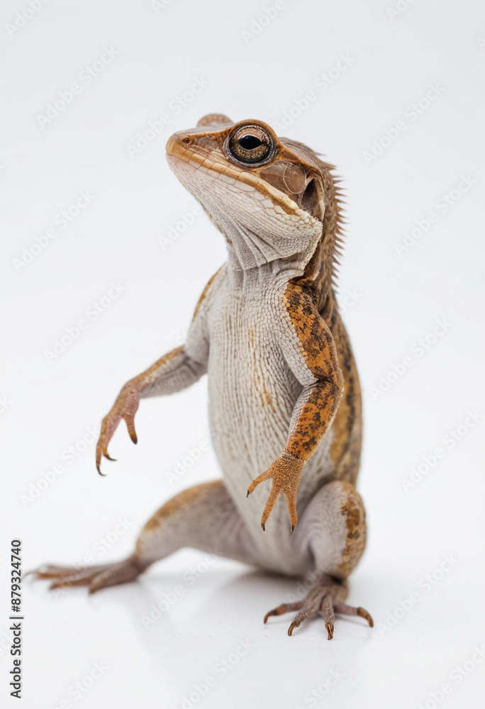 Obraz premium Lizard, isolated on a white background in commercial photography