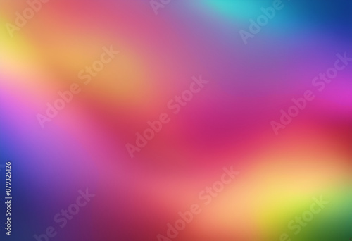 Abstract vibrant gradient background with a blend of red, orange, yellow, green, blue, and purple hues creating a soft and colorful visual effect.