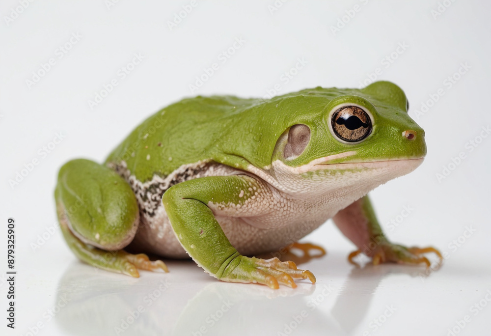 Frog, isolated on a white background in commercial photography Frog, isolated on a white background in commercial photography