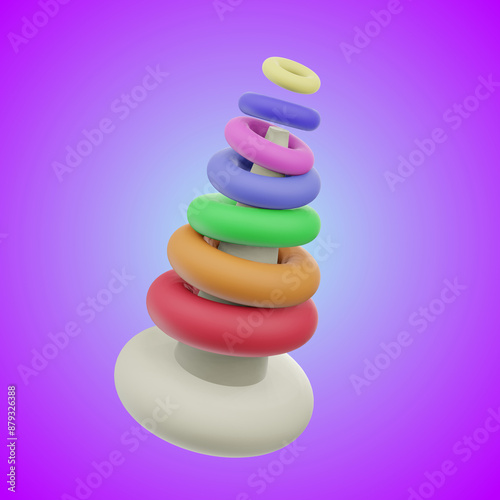 3d circle children's game