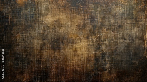 Grunge texture of dark brown canvas