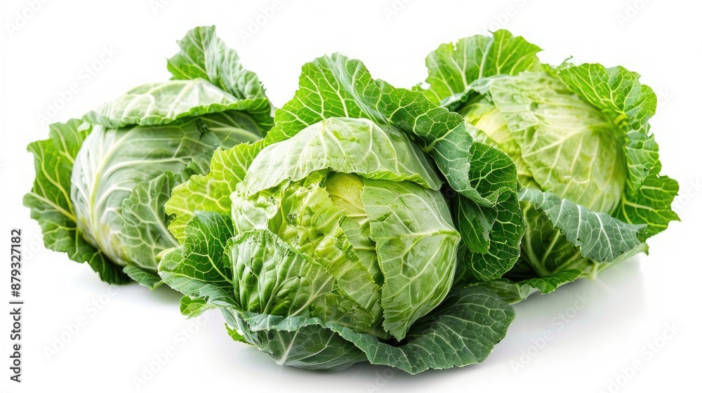 Homemade cabbage on white background Cabbage head Homemade cabbage on white background Cabbage head
