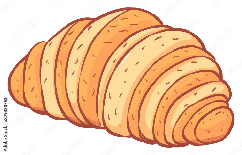 PNG Croissant bread cartoon food. PNG Croissant bread cartoon food.