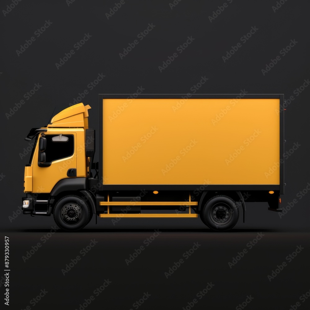 Efficient Delivery Truck Ensuring On-Time Shipment - Flat Design Illustration Efficient Delivery Truck Ensuring On-Time Shipment - Flat Design Illustration