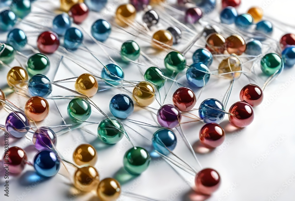 beads in the string, beads making chains and the web with beads beads in the string, beads making chains and the web with beads