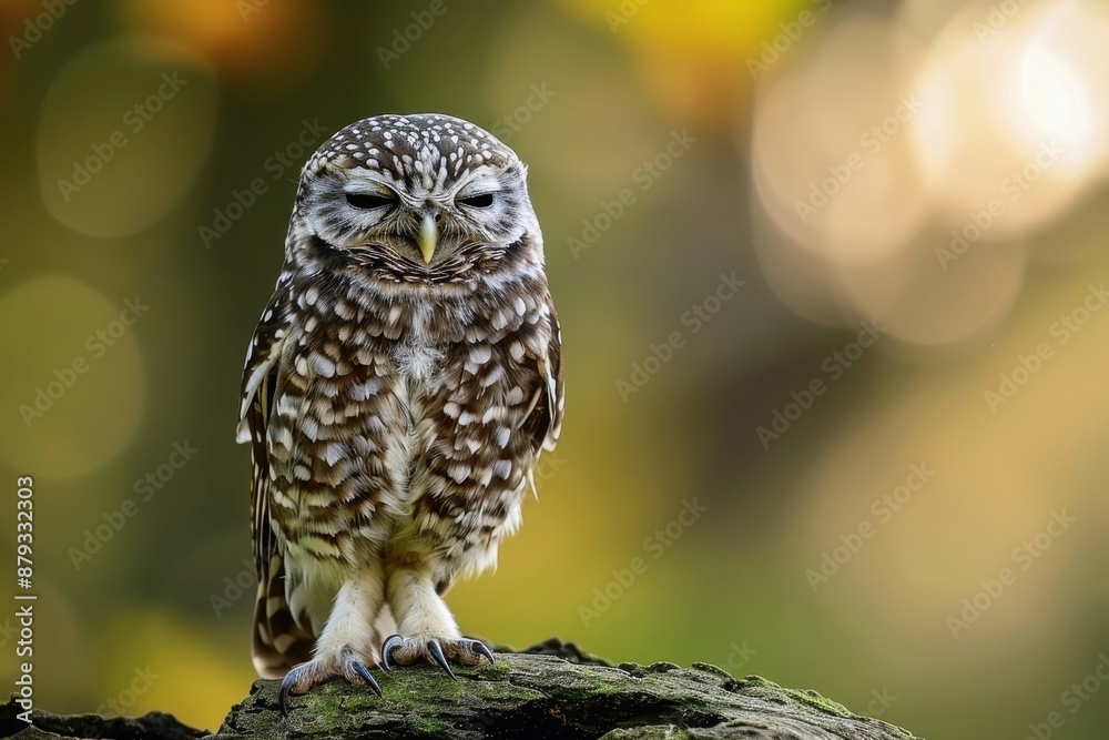 Fototapeta premium A stunning owl in nature looking at the camera.