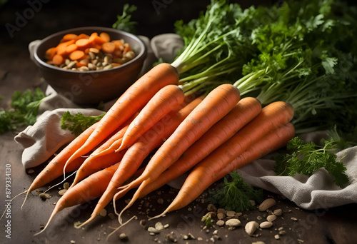 Bouquet de carottes fraiches photo