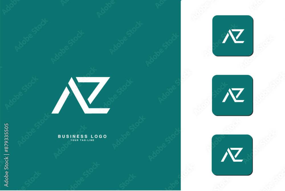 AZ, ZA, A, Z, Abstract Letters Logo Monogram AZ, ZA, A, Z, Abstract Letters Logo Monogram