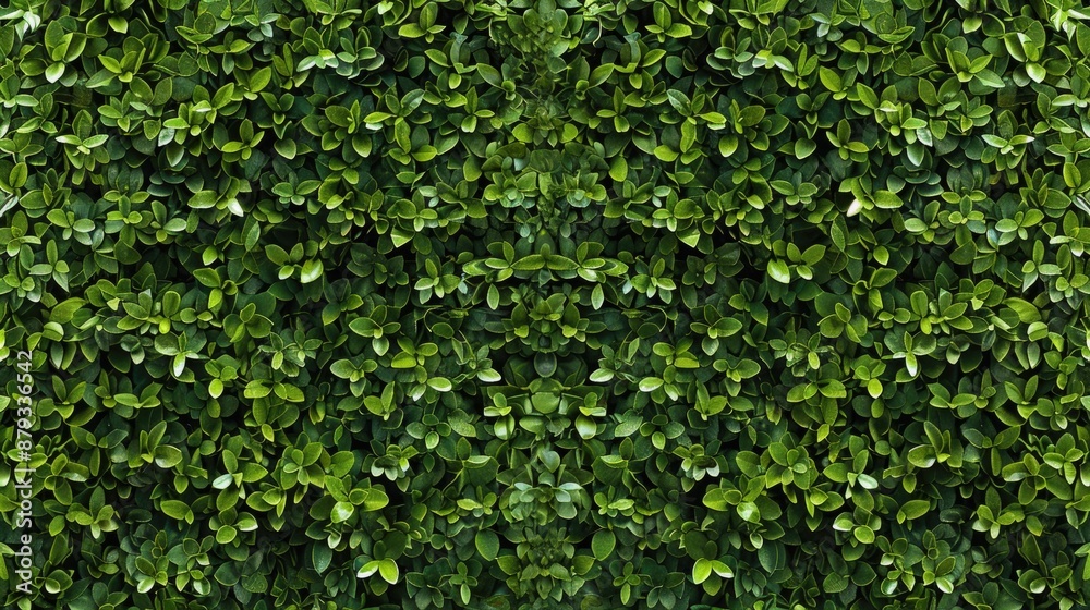 A close-up shot of a dense green foliage wall A close-up shot of a dense green foliage wall
