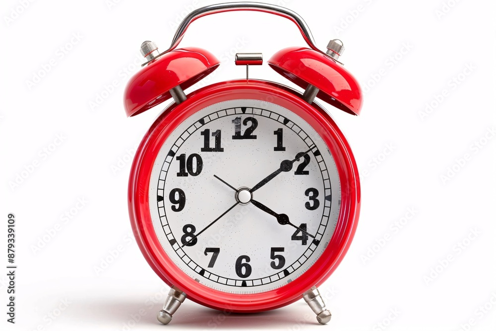 a red alarm clock with bells a red alarm clock with bells
