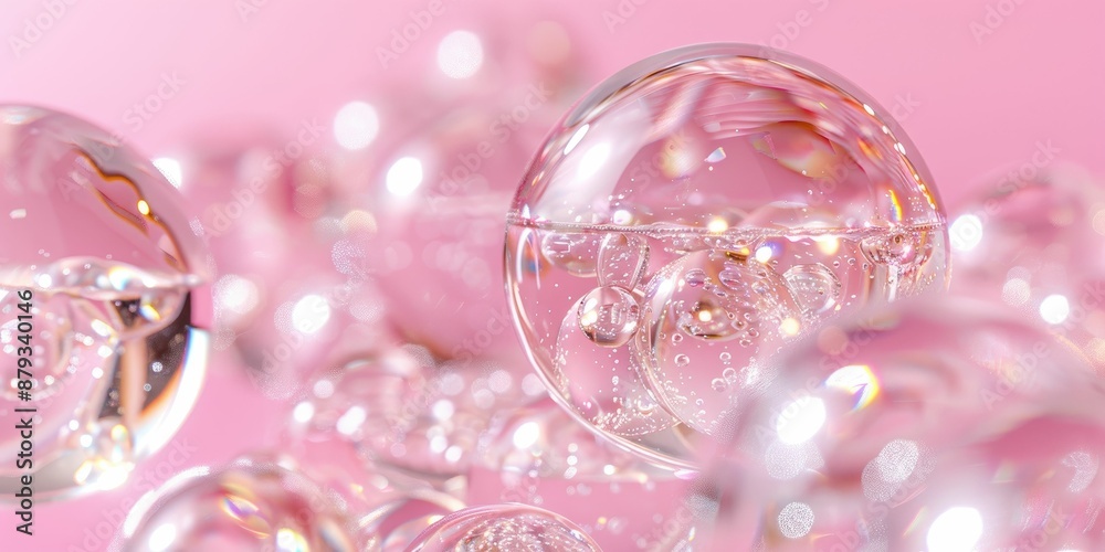 Fototapeta premium Abstract Bubbles in Pink