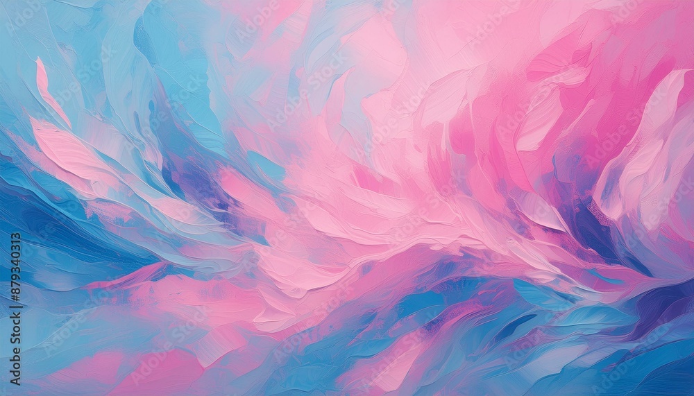 Fondo de pintura al óleo azul y rosa, textura de pincel, cuadro abstracto con pinceladas artísticas Fondo de pintura al óleo azul y rosa, textura de pincel, cuadro abstracto con pinceladas artísticas