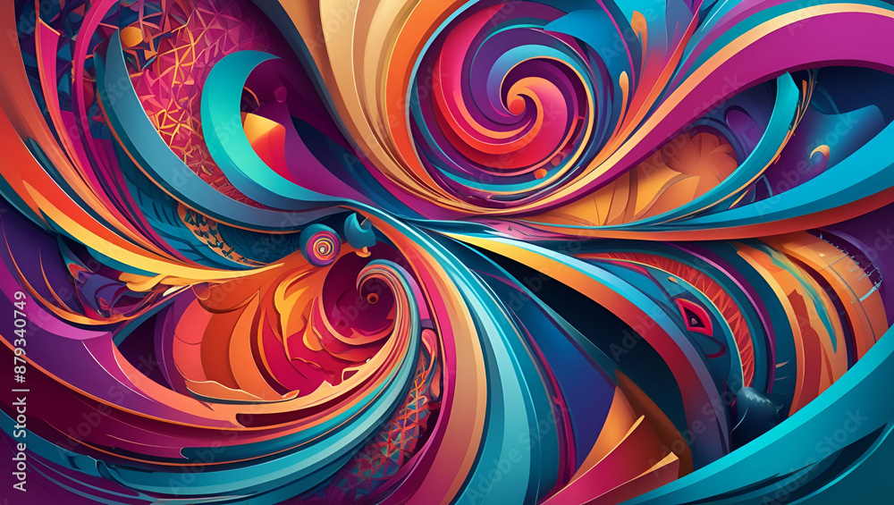 Vibrant Fluidity: A Dance of Colors and Shapes background Vibrant Fluidity: A Dance of Colors and Shapes background