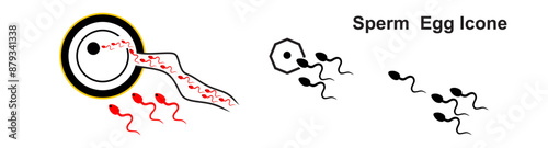 The movement of sperm to the egg. Simple element. Icon reliable contraception for mobile applications on web sites and public use. Vector illustration. Birth control pills.