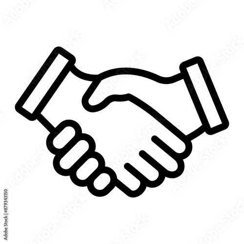 Handshake Vector Line Icon