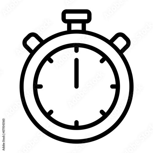 StopWatch Vector Line Icon