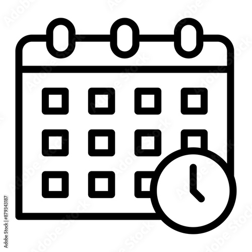 Schedule Vector Line Icon