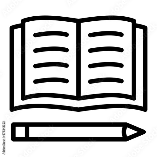 Homework Vector Line Icon