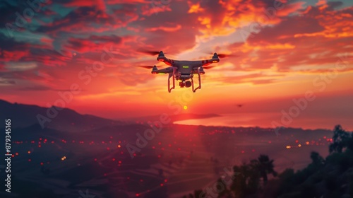 Drones: Unmanned aerial vehicles used in agriculture for crop monitoring, logistics for package delivery, and emergency services for search and rescue operations, revolutionizing multiple industries. 