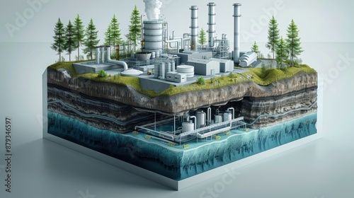 Carbon Capture and Storage (CCS): Implements tech to capture carbon dioxide emissions from industrial sources, storing underground to lessen greenhouse gas impacts on the environment.
