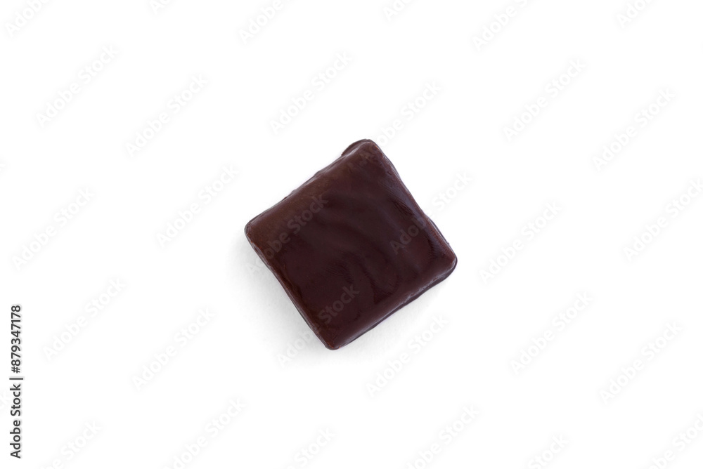 Halva sweets in chocolate isolated on white background.
