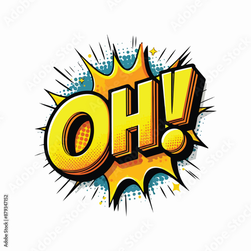 Oh! Comic Expression Word Illustration