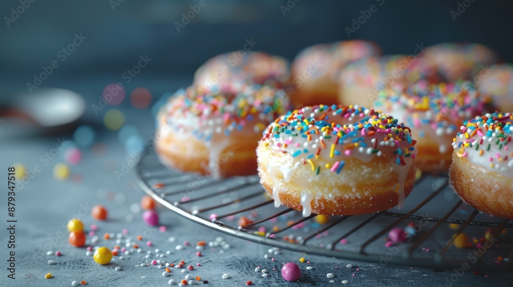 Donuts with Sprinkles, A Colorful and Sweet Treat Donuts with Sprinkles, A Colorful and Sweet Treat