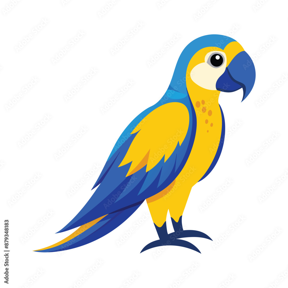 Fototapeta premium blue and yellow macaw isolated