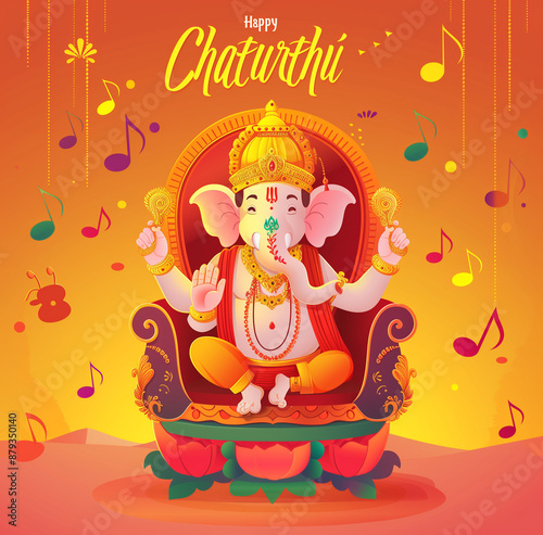 Ganesh Chaturthi, Invitation, Happiness, Ganesha, God photo